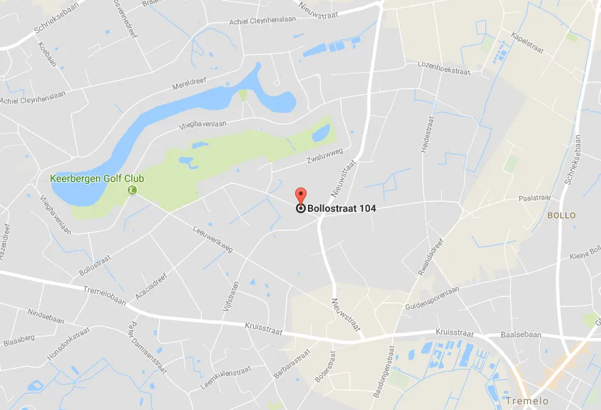 Kaart van de praktijklocatie – Bollostraat 104, Keerbergen